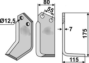 Nože na rotavator - 8