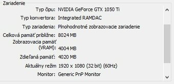 Predám stolný počítač – i3 10100F, GTX 1050 Ti, 8 GB RAM - 8