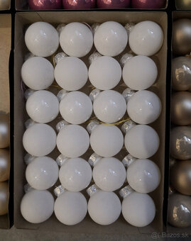 Vianočné ozdoby sklenene perleťové gule - 8