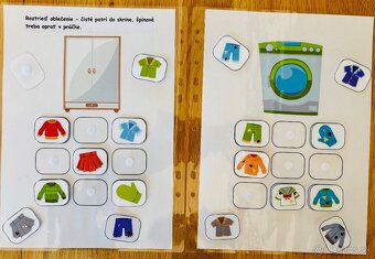 Aktivity pre deti, Montessori, suchý zips, laminované - 8