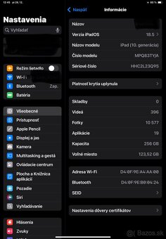 Apple iPad 256GB Wi-Fi Silver. Ako novy. - 8