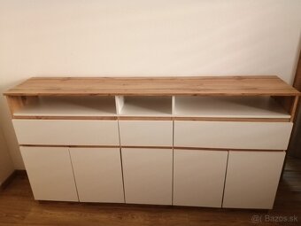 Komoda dub wotan/biela 190cm - 8