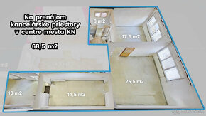 Na prenájom kanc. priestory v absolútnom centre KN - 69 m2 - 8
