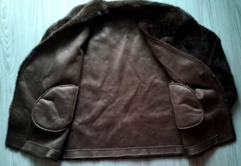 Hnedá krátka kožušinová bunda, v. XL/XXL - 8