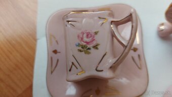 Ružový mini porcelán a miniaturky - 8