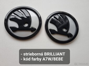 FAREBNY ZNAK SKODA - LOGO EMBLEM SKODA FAREBNE LAKOVANE - 8