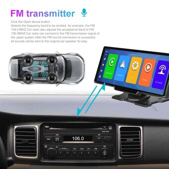 Android Auto obrazovka 9,3 Prenosné CarPlay + Cuv Kamera - 8