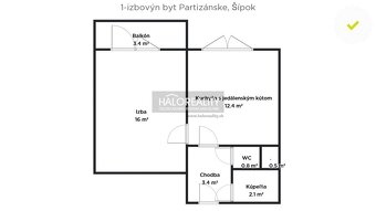 HALO reality - Predaj, jednoizbový byt Partizánske, Šípok, p - 8