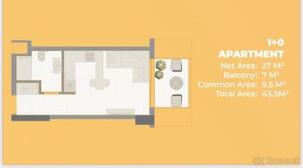 Ponúkam Vám na predaj štúdiový apartmán na Severnom Cypre. - 8