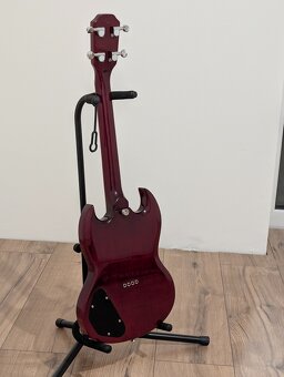 Flight Pioneer Solid Body Cherry Red Electric Ukulele - 8