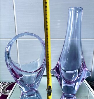 Hutné sklo - váza, popolník - 8