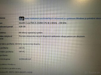 Notebook HP EliteBook 8460p i5 / 4GB RAM / 320GB HDD / WIN 7 - 8