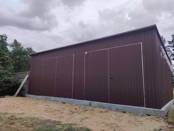 Plechová montovaná hala 9x7m – sklad krmiva, dielňa, garáž - 8