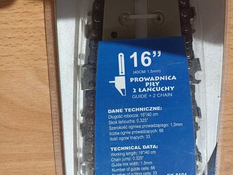Lišta na reťazovú pílu + 2 x reťaz - 8