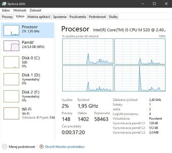 DELL e5410, Intel i5-520M @ 2,40GHz, 4GB DDR3, 240GB SSD - 8