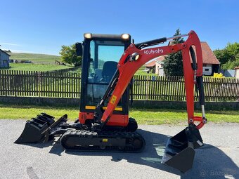 Minibagr Kubota KX019-4 hyd.podvozek, AUX, 3xlžíce - 8