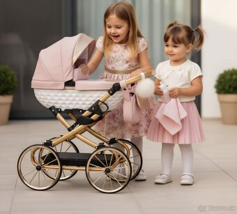 Detský retro kočík pre bábiky - 8
