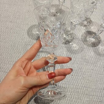 Bohemia Crystal sada brúsených pohárov na víno - 6ks - 8