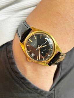 Československé Retro Vintage Mechanické hodinky PRIM Čierne - 8