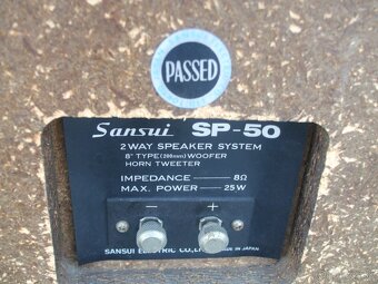 TOP VINTAGE 2-pasmove reproduktory SANSUI 50x32x25cm = JAPAN - 8