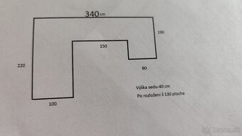 Sedacia súprava v tvare U - 8