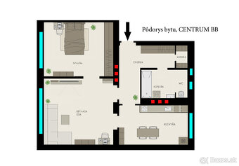DOHODA NA CENE /PRIAME CENTRUM / 2i byt / KUZMÁNYHO / 64 m2 - 8