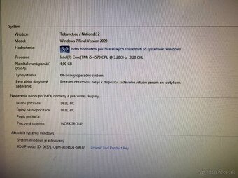 Počítač Dell 9020.Intel i5-4570 4x3,20GHz.250gb HDD.Win 7. - 8
