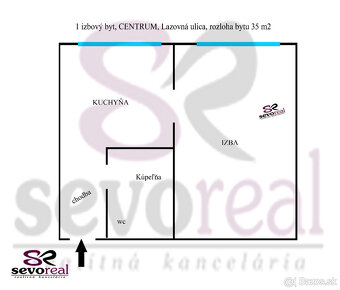 LAZOVNÁ ULICA / 1i byt BB / CENTRUM / 37 m2 / ZARIADENIE - 8
