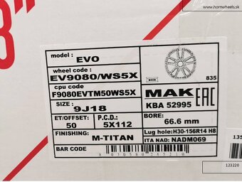 9J R18 5x112 ET50 Mercedes A, B, C, CLA alu disky 1221 - 8