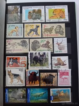Známky v albume fauna 1 - 8