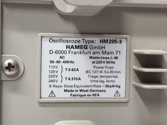 2x20Mhz - osciloskop HAMEG HM 205-3 - 8