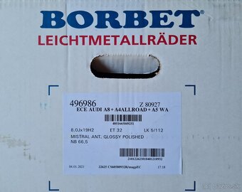 R19 5x112 BORBET AUDI VW SKODA SEAT MERCEDES - 8