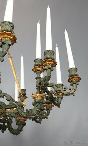 Palácový francouzský empírový lustr 24 svíček - 8