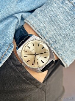 Československé mechanické vintage retro hodinky PRIM Chrom - 8