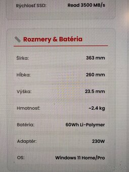 Na predaj Herný Notebook Lenovo Legion - 8