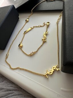 Nová nenosena luxusná sada naramku a nahrdelnika YSL - 8