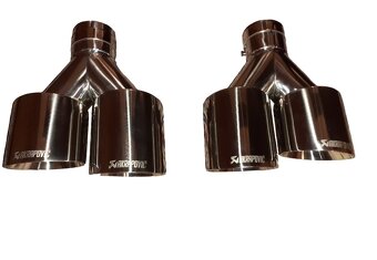 Nerezová univerzálna leštená koncovka výfuku Logo Akrapovič - 8