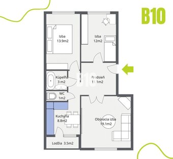 VÝBORNÁ LOKALITA  - 3i byt na TUPOLEVOVEJ ulici s ideálnymi  - 8