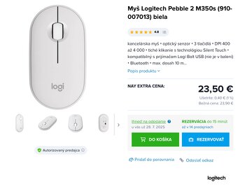Logitech Pebble 2 M350s – biela, málo používaná - 8