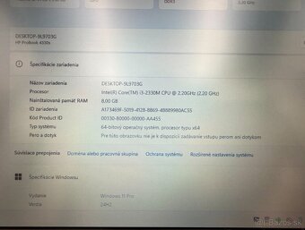 Notebook HP ProBook 4330s, i3 , SSD 256 GB, 8 GB RAM, Win 11 - 8