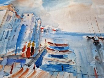 MOSHE LEIDER - (Akvarel) 2, Impresionizmus - 8