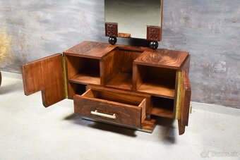 ŠTÝLOVÝ TOALETNÝ STOLÍK ART DECO SO ZRKADLOM - 8