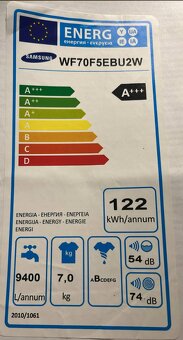 Samsung pracka WF70F5EBU2W - 8