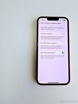 Apple IPHONE 13 128GB RED PRODUCT ,ZDRAVIE BATERKY 100% - 8