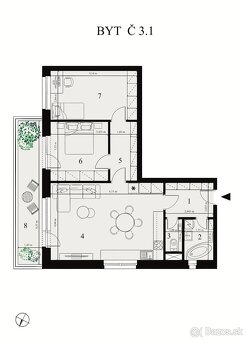 3-izbový byt v rezidenčnom projekte SELANKY neďaleko Piešťan - 8