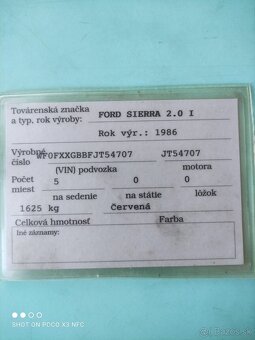 Predám Ford Sierra 2,0 LX - 8