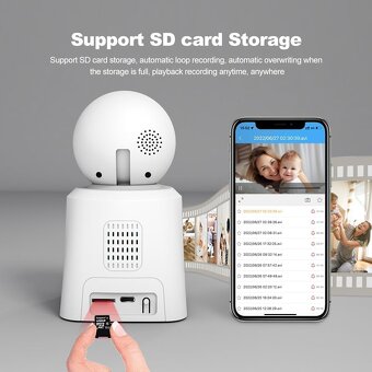 WiFi monitorovacia kamera s displejom SriHome - 8