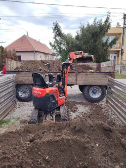 Výkopové práce minibagrom mininakladačom zakladač trávnika - 8