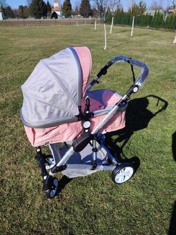 Nový kombinovaný kočárek 3v1 (růžový) - 8