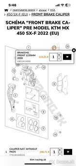 Ktm SX/ exc brembo pumpa, hadica OEM - 8